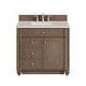 preview thumbnail 20 of 23, James Martin Vanities Bristol 36" Single Vanity, Whitewashed Walnut