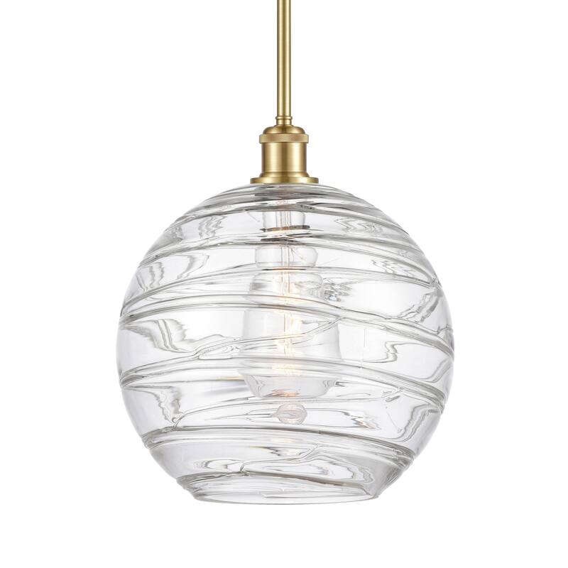 Innovations Lighting 516-1S-15-12 Athens Pendant Athens 12" Wide - Clear Deco Swirl / Satin Gold