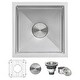 preview thumbnail 1 of 7, Ruvati 13 x 15 inch Undermount Bar Prep Tight Raduis 16 Gauge Kitchen Sink Stainless Steel Single Bowl - 11″ x 13″