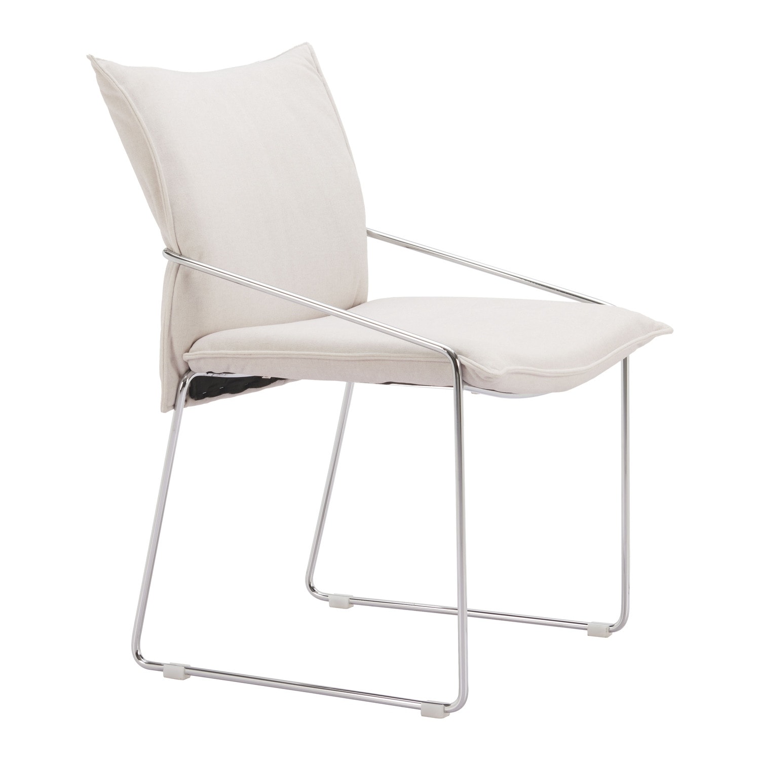 HomeStock 31.9 in.H White Solid High Back Armrest Dining Chair Set of 2