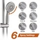 preview thumbnail 3 of 23, Wall Mounted Shower Faucet With Handheld Shower 6 Inch Rain Shower Head Combo Set Shower System With Slide Bar, NO VALVE