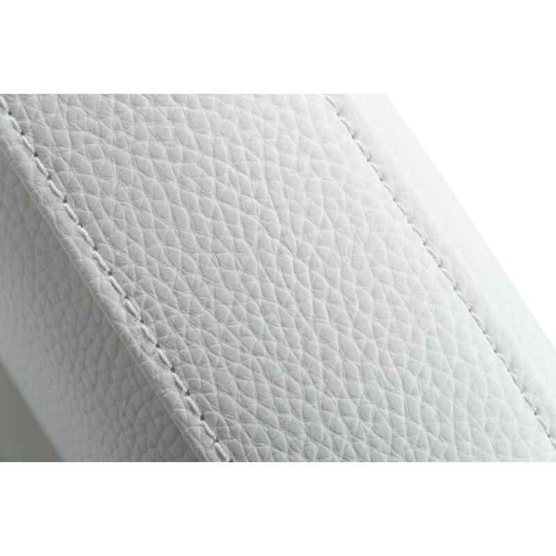 Modrest Fowler Modern White Eco-Leather Dining Armchair