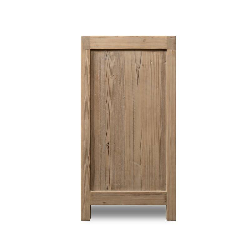 Two Drawers Cabinet Weathered Natural Solid Pine