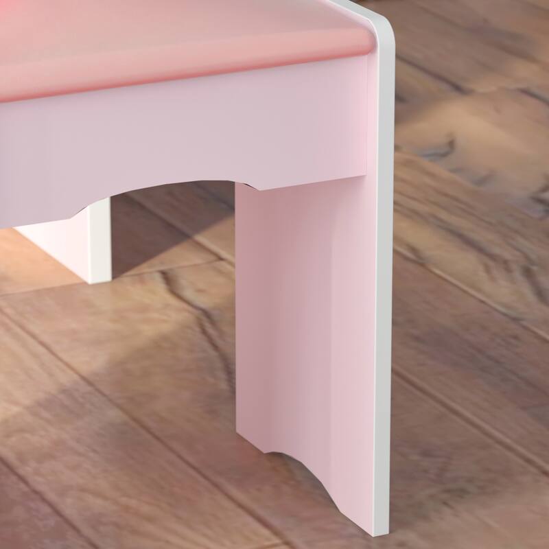 Make Up Vanity Set with Stool and Mirror