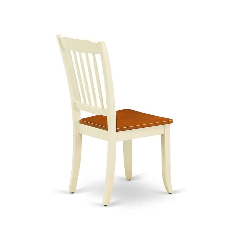 East West Furniture Modern Dining Table Set- a Rectangle Table and Dining Room Chairs, Buttermilk & Cherry (Pieces Option)