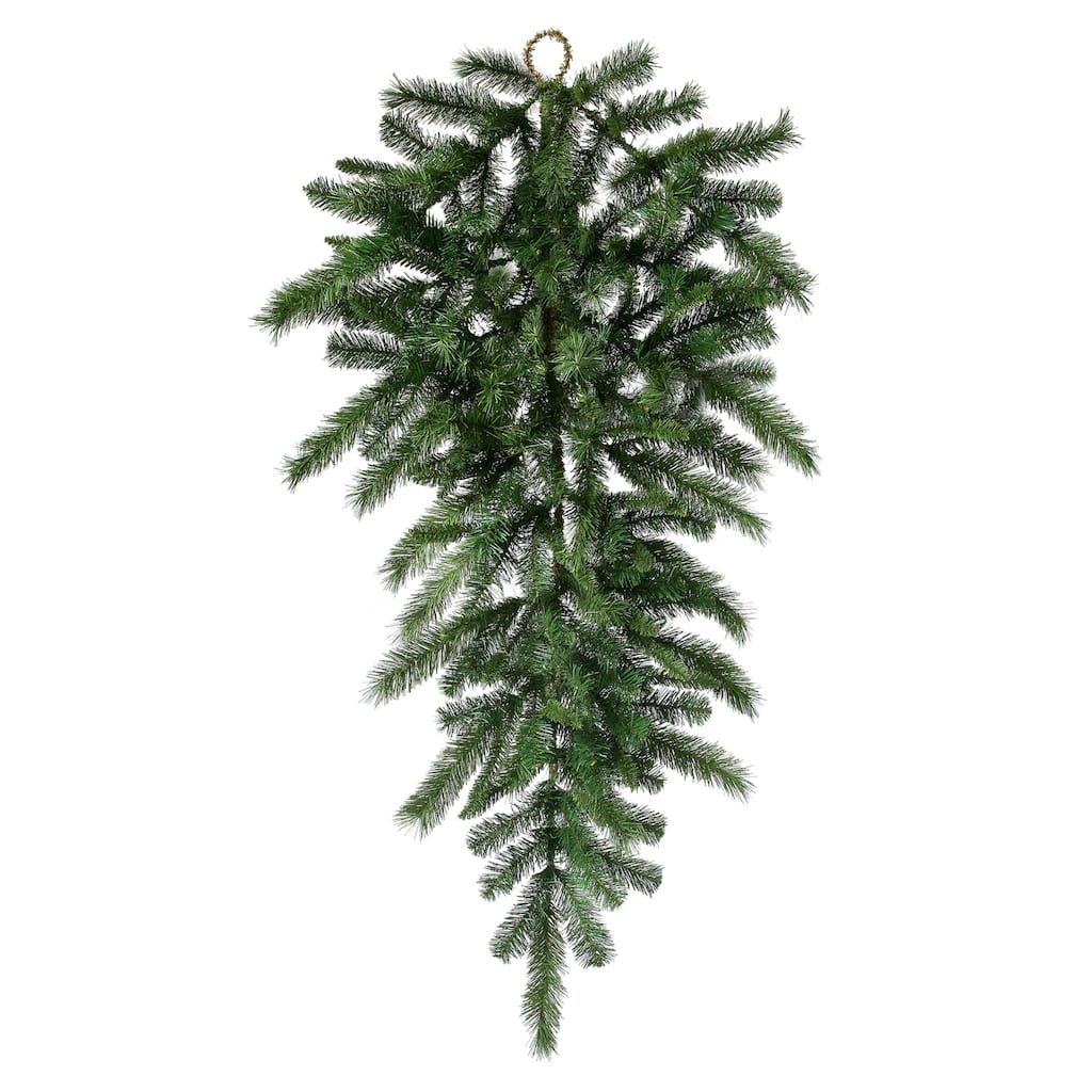 48" New Zealand Pine Artificial Christmas Teardrop Swag, Unlit