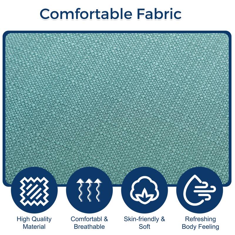 Fabric Upholstered Nailhead Trim Parson Dining Chairs Set of 2