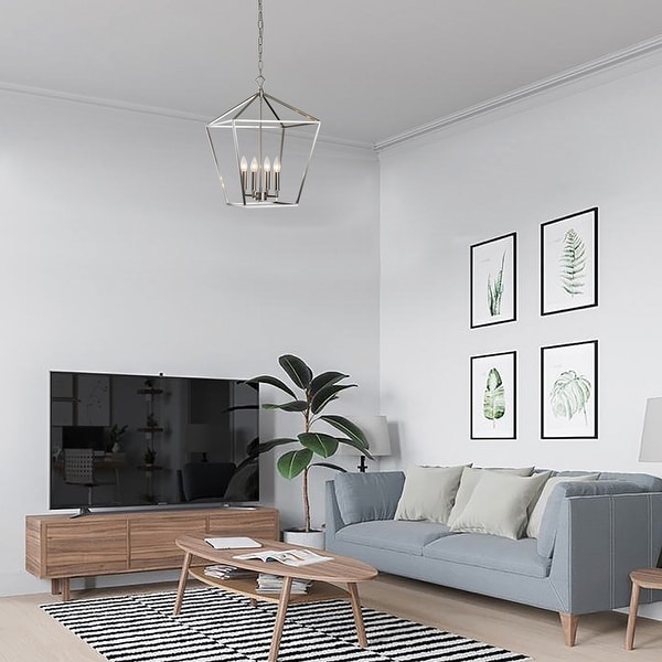 Brushed nickel lantern pendant light hot sale