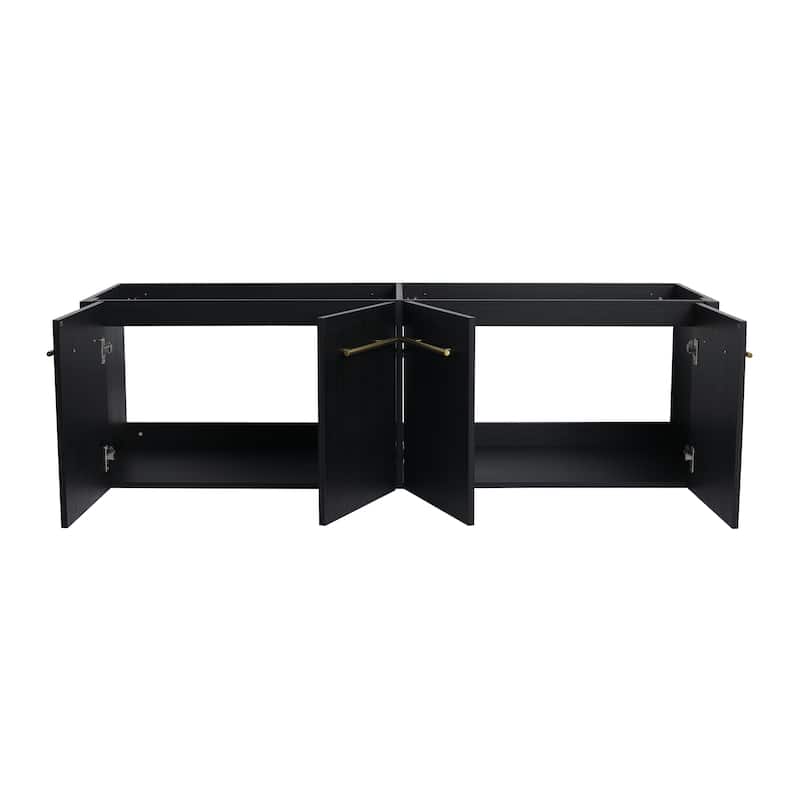 60 Inch Wall-mounted Bathroom Vanity (Only the Cabinet Body, No Top Sink)