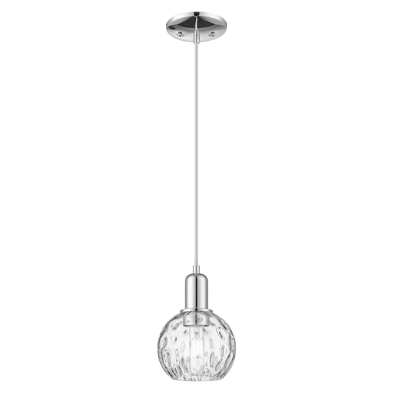 Innovations Lighting Endless Possibilities Arcadia - Athens Water Glass - 1 Light 6" Cord Hung Mini Pendant - Polished Chrome