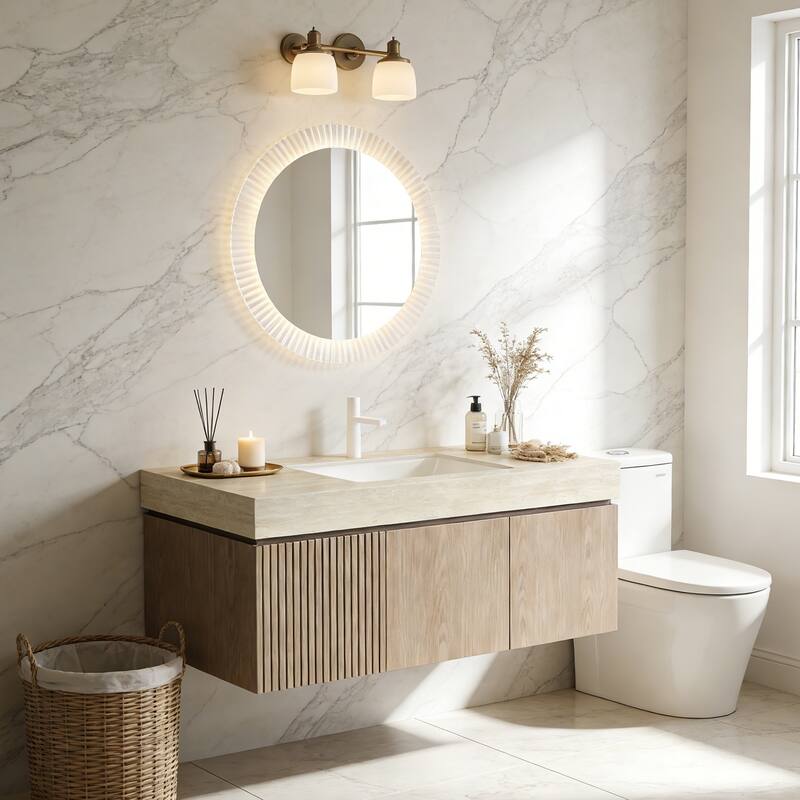 Mondern Floating Bathroom Vanity with 1 Pre-drilled Faucet Holes