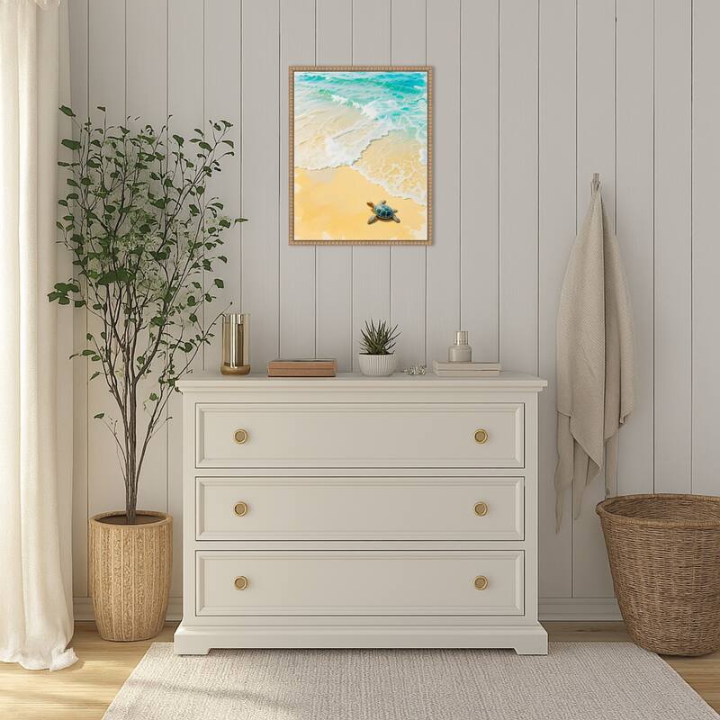 Turtling by Kintsugi99 Framed Canvas Wall Art Print