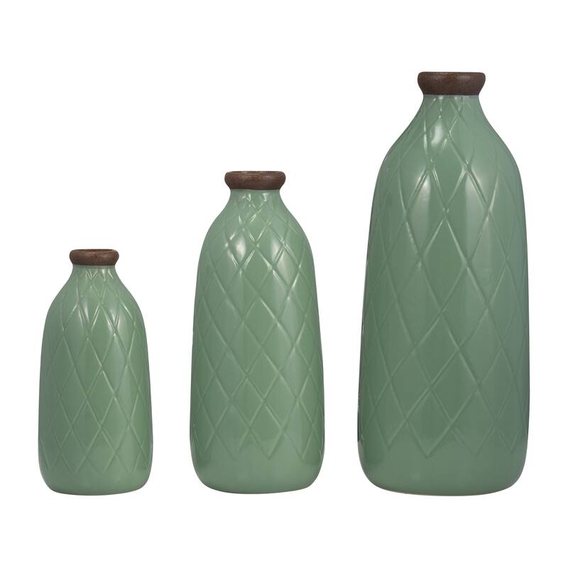 Sagebrook Home Neutral Ceramic Vase