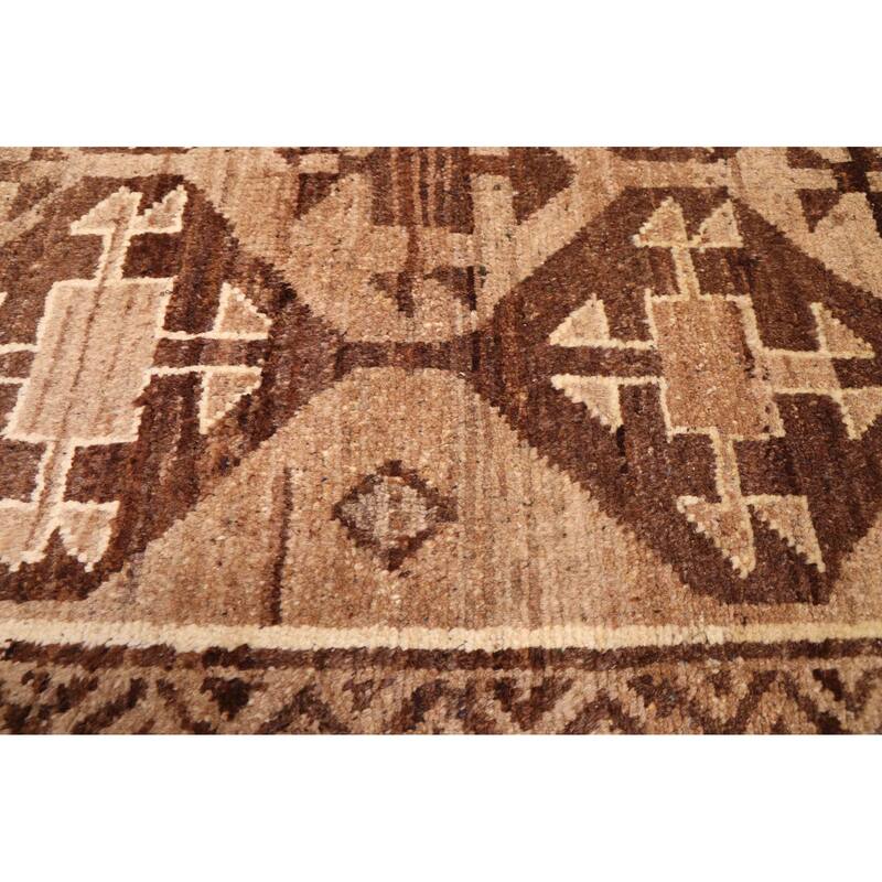 ECARPETGALLERY Hand-knotted Melis Vintage Tan Wool Rug - 4'5 x 12'3