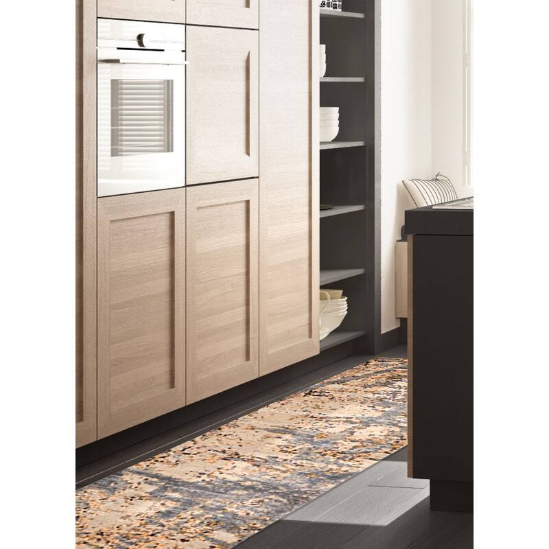 ECARPETGALLERY Hand-knotted Legacy Beige, Dark Grey Silk, Wool Rug - 2'7 x 10'2