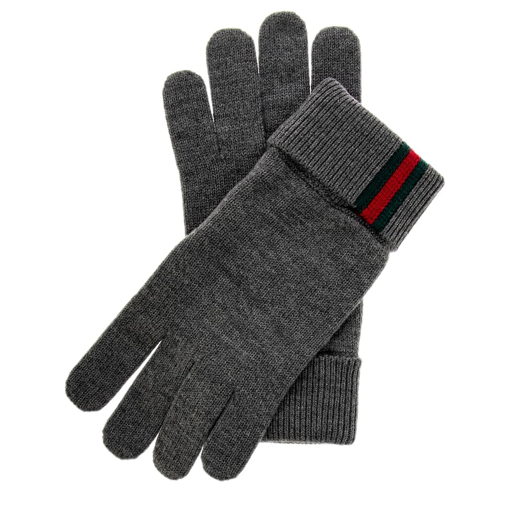Gucci Men's Wool Gloves with Web