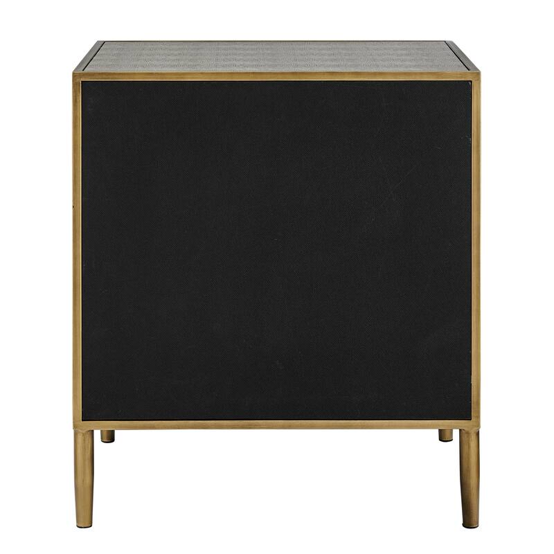 NPD Furniture Arista Faux Shagreen Side / End Table
