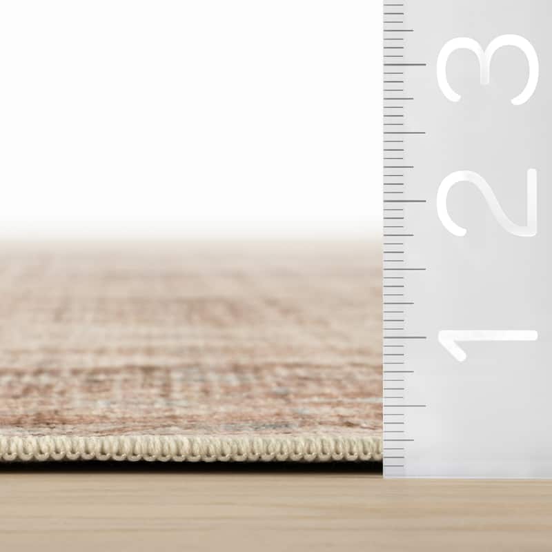 Nuloom Caria Traditional Bordered Washable Area Rug