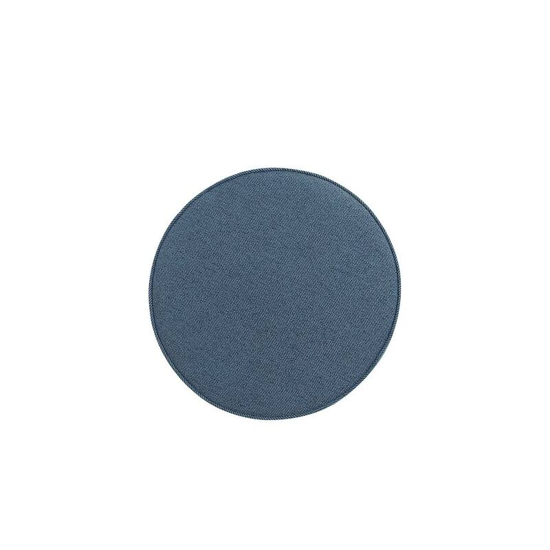Manhattan Comfort Bailey Mid Century Modern Woven Upholstered Round Ottoman