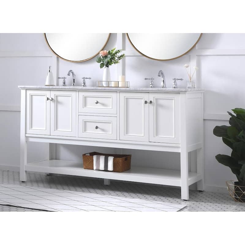 Elegant Lighting VF27060 Metropolis 60" Free Standing Double Basin