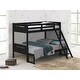 preview thumbnail 4 of 7, Twin over Full Bunk Bed with Angled Ladder & Convertible Design, Black