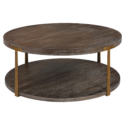 Uttermost 25555 Palisade 40" Wide Diameter MDF, Metal, and Veneer