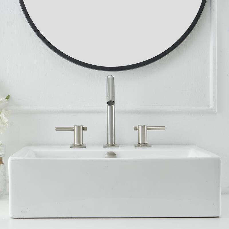 Two-Handle Faucet with Pop-Up Spout