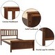 preview thumbnail 5 of 7, Enhance Bedroom Elegance with a Classic Wood Platform Bed - Wood Slat Support, Walnut