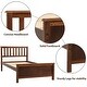 preview thumbnail 14 of 16, Sturdy Construction Wood Platform Bed - Durability and Safety in a Sleek