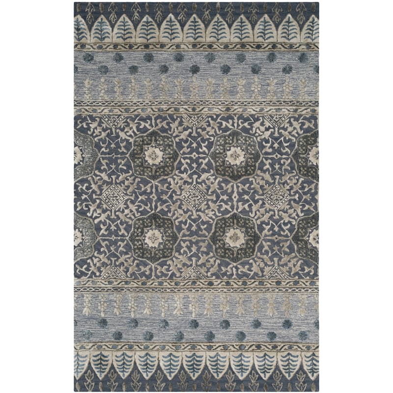 SAFAVIEH Handmade Allure Meta Modern Floral Wool Rug