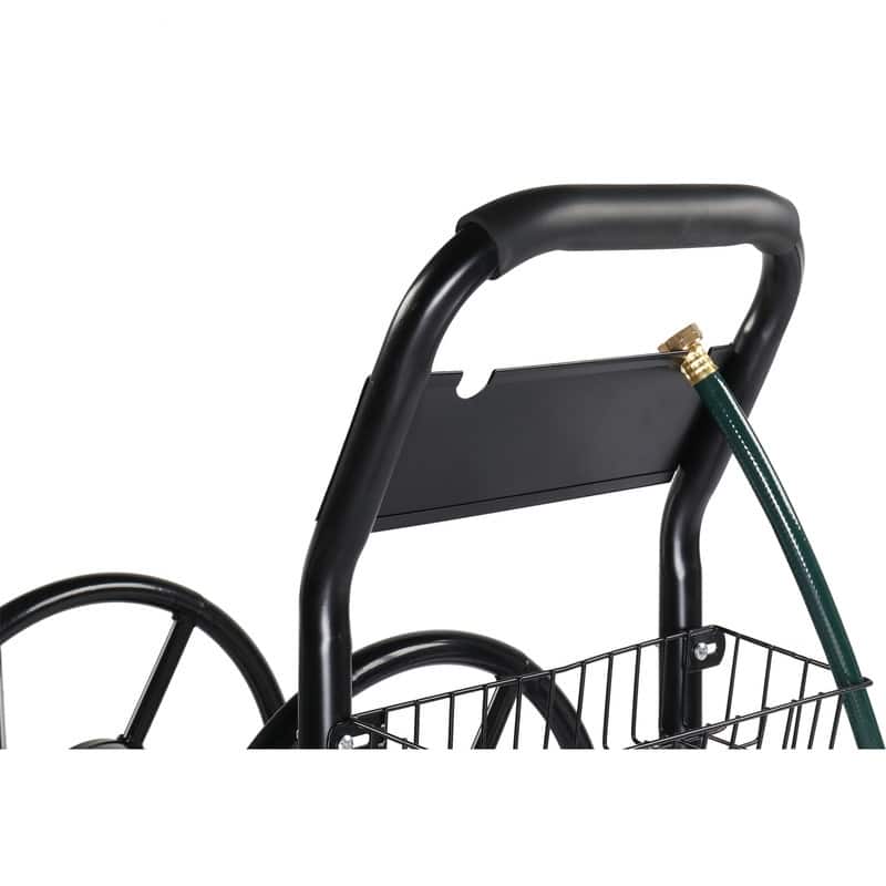 Black Cart Hose Reel with Wheels
