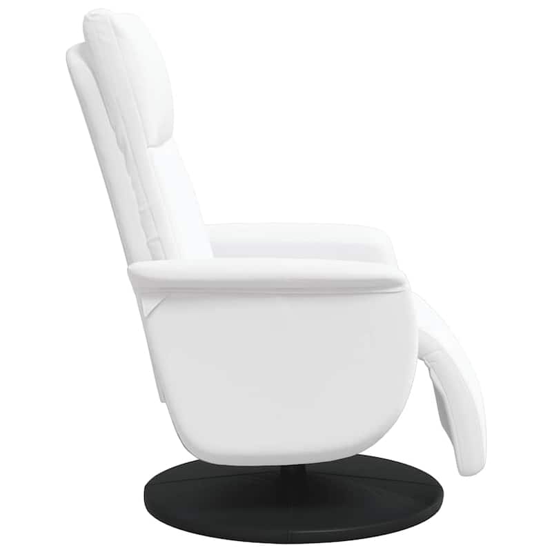 vidaXL Recliner Chair with Footrest White Faux Leather