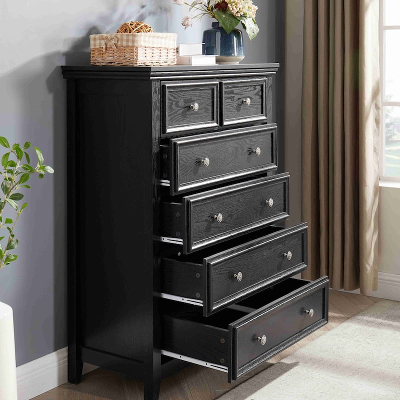 Modern 6 Drawers Dresser 6 Drawers Cabinet,Chest of Drawers Closet Organizers and Storage Clothes Storage Drawers Cabinet