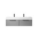 preview thumbnail 50 of 117, Vegadeo Bath Vanity with One-Piece Composite Stone Sink Top 60 in. - Elegant Grey