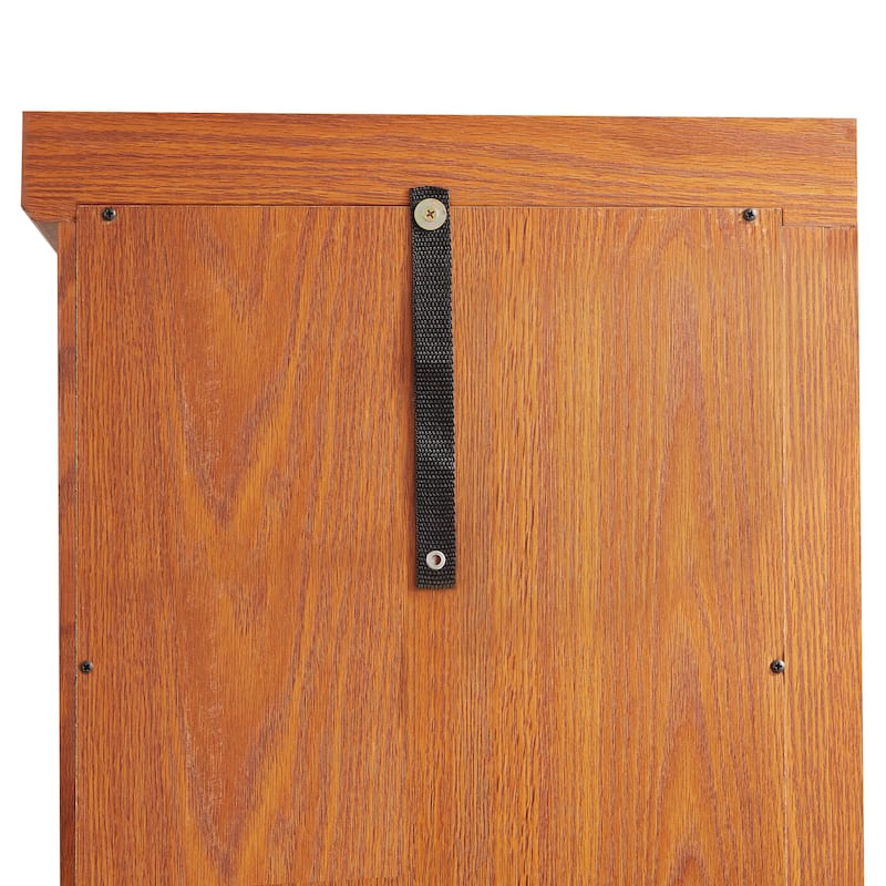 Lighted Corner Curio Cabinet With Glass Doors - Oak-Finished Display Case For Antique Collections, Wine Storage