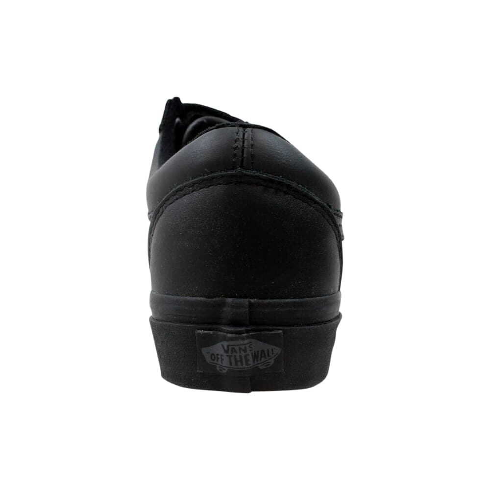 leather black vans size 6