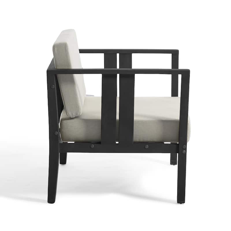 5-Piece Casual Outdoor Patio Furniture Set In Solid Teak Wood