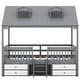 preview thumbnail 7 of 8, Full Size Wood House Bed with Roof and Drawers