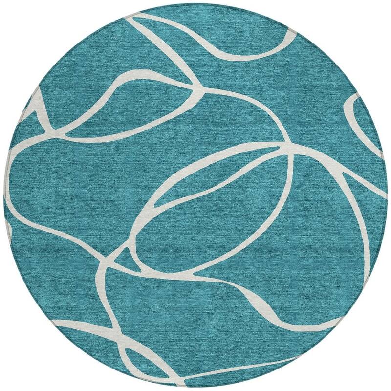 HomeRoots Abstract Transitional Rectangle Outdoor Rug