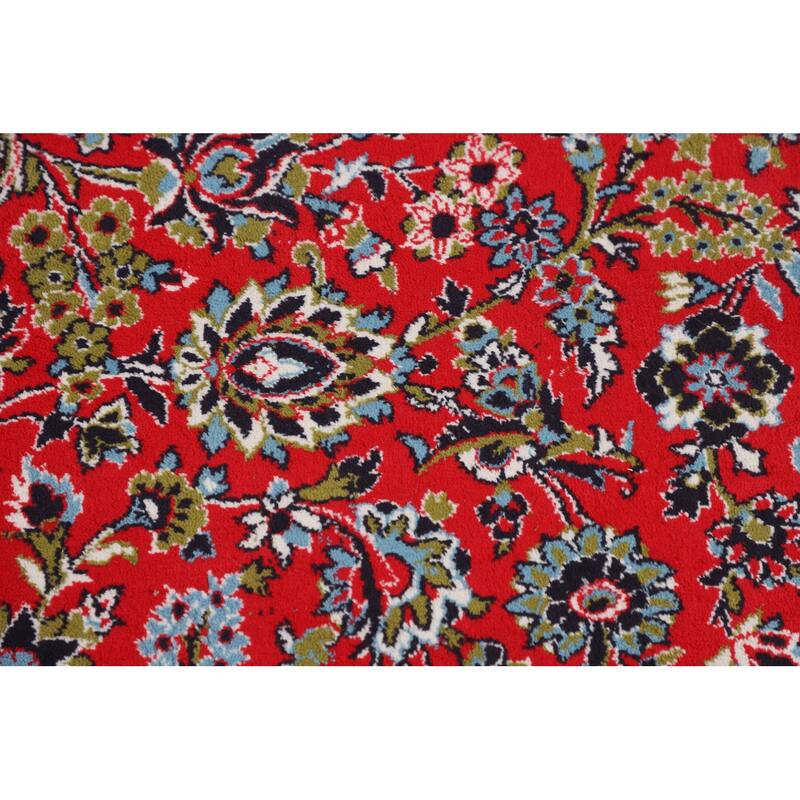 Traditional Floral Kashan Turkish Rug Medallion Machine-Made Carpet - 9'7" x 13'3"