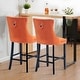 preview thumbnail 55 of 56, Contemporary Tufted Velvet Upholstered Counter Bar Stools Set of 2