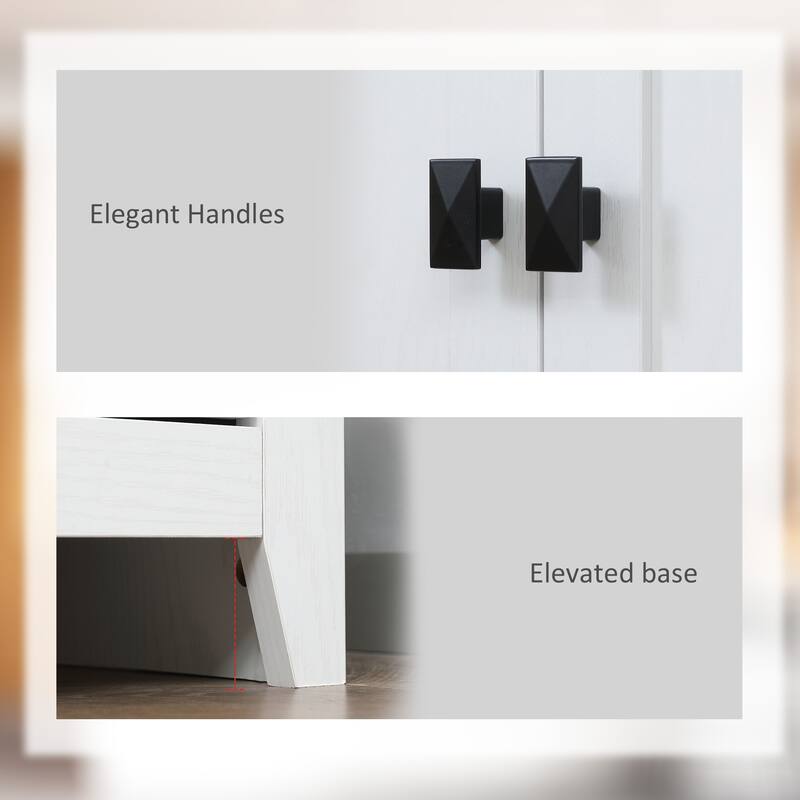 71.75" Tall Kitchen Storage Organizer with Adjustable Shelves, 4-Tier Pantry Cabinet Storage Cabinet Buffet Cabinet