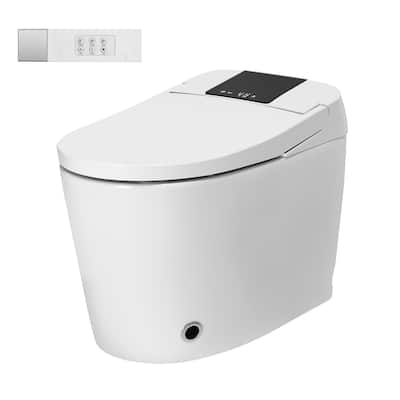 Smart Toilet with UV Sterilization, Dual Nozzles, Radar Sensor, Quiet Closing, Heated Seat, Night Light