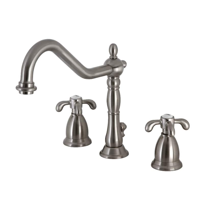 Kingston Brass French Country 1.2 GPM Widespread Bathroom Faucet with - Brushed Nickel