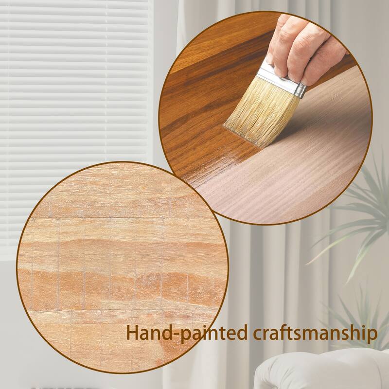 Rustic Natural Wood Console Table