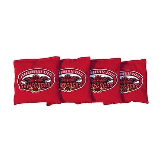 Jacksonville State Red Cornhole Bags
