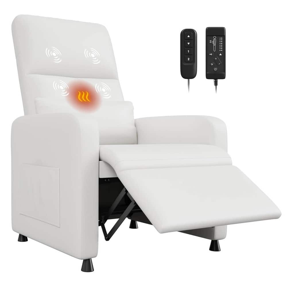 Adjustable Electric Power Recliner Chair, Single Sofa with Massage and Heat for Living Room