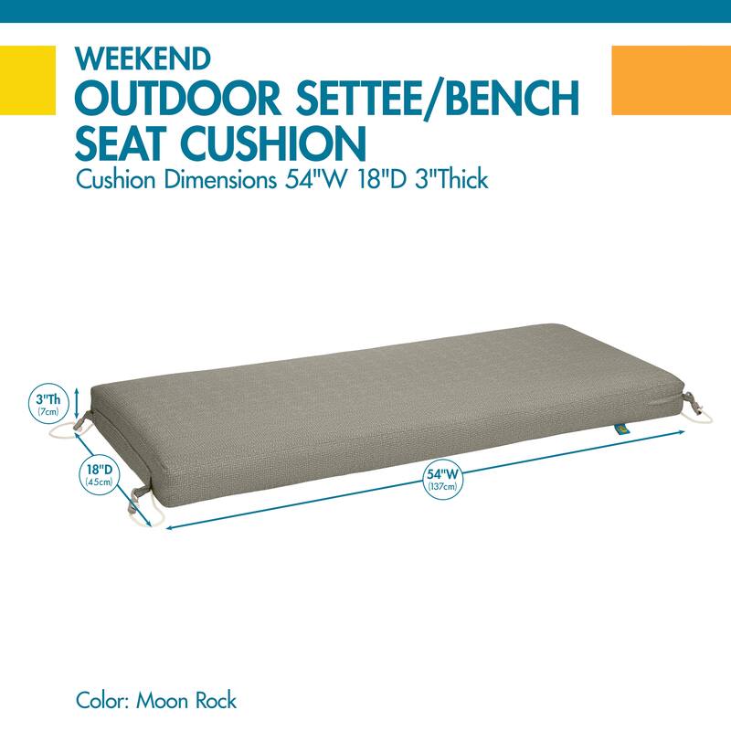 Duck Covers Weekend Water-resistant Outdoor Bench Cushion