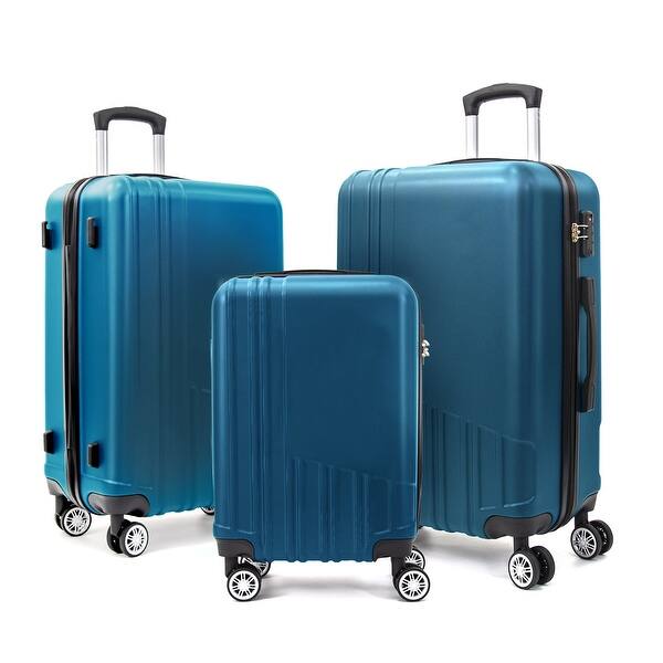 3pcs Luggage Set with TSA Lock and 360掳Rotating Wheel Bed Bath - Main Image