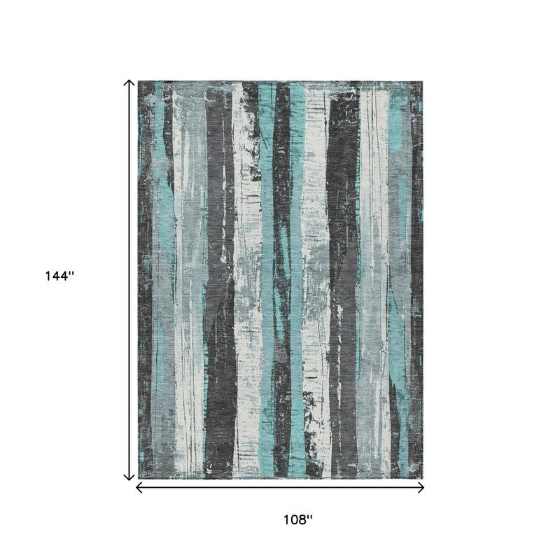 HomeRoots Striped Transitional Rectangle Outdoor Rug